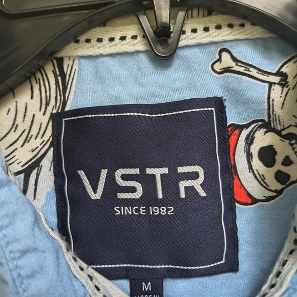 VSTR Light Blue Snowman Print Men's Casual Shirt - Picture 2 of 3